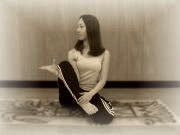 Rusie Dutton akita, ルーシーダットン 仙人のポーズ 秋田ヨガ教室 飯塚弥生